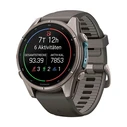 Garmin Fenix 9 Titanium 43mm Waterproof Smartwatch with Heart Rate Sensor (Pebble Gray)