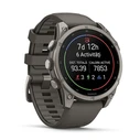 Garmin Fenix 9 Titanium 47mm Waterproof Smartwatch with Heart Rate Monitor (Pebble Gray)