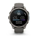 Garmin Fenix 9 Titanium 47mm Waterproof Smartwatch with Heart Rate Monitor (Pebble Gray)