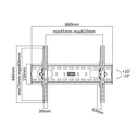 VALUE Βραχίονας Τοίχου για TV/Monitor, Μαύρος, Κλίση -15°/+15°, VESA έως 600x400