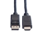 Roline DisplayPort to HDMI Cable, 2 m (DisplayPort male to HDMI male)