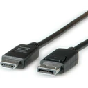 Roline DisplayPort (male) to HDMI (male) Cable, 3 m (Model 11.04.5782)