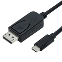 ROLINE USB Type-C to DisplayPort Cable (USB 3.1 Type C M to DisplayPort M), 2 m, Black, Max Resolution 4096x2160, Model 11.04.5846