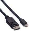 Roline Καλώδιο DisplayPort (male) σε mini DisplayPort (male) 1,5 m - Μαύρο