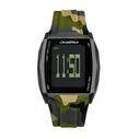 Chronotech Men's Digital Quartz Watch RW0022 - 35mm Black Dial, Green Silicone Strap