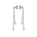 BOSS Women's Stainless Steel Earrings, Grey, 5 cm