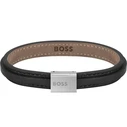 BOSS Women's Leather Bracelet 22cm - Brown with Magnetic Clasp