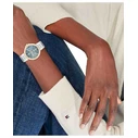 Tommy Hilfiger Lori Γυναικείο Ρολόι 30mm Ασημί Μεταλλικό Μπρασελέ
