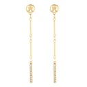 Tommy Hilfiger Women's Drop Hoop Earrings Stainless Steel Gold-Plated 6 cm Model 2781002