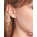 Tommy Hilfiger Women's Drop Hoop Earrings Stainless Steel Gold-Plated 6 cm Model 2781002
