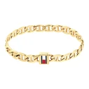 Tommy Hilfiger Men's Bracelet - Stainless Steel, Gold-plated Details, Magnetic Clasp, 19 cm (SKU: 2790646S)
