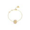 Guess Eternelle Women's Chain Bracelet Stainless Steel Gold Plated with Zircon JUBB02257JWYGS