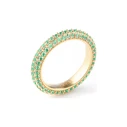 Guess Infinity Women's Gold‑Tone Stainless Steel Ring with Cubic Zirconia - Size 56 (JUBR04672JWYGEM)