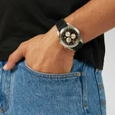 Versace Men's Analog Quartz Chronograph Watch VEHB00119 — 44 mm, Black Dial, Black Silicone Strap