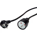 VALUE Schutzkontakt Extension Cable, 230VAC, UTE version, black, 10 m