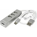 Roline USB 2.0 Notebook Hub, 4 θύρες, καλώδιο σύνδεσης Τύπου A & C