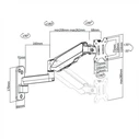 VALUE LCD Wall Mount Arm, 5 Joints, 17-32 inch, up to 8 kg, Black