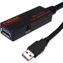 ROLINE USB active repeater cable 10 m (USB-A male to USB-A female) - Black