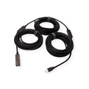 Roline Active USB Repeater Cable USB-A (male to female), 20 m, Black (MPN 12.04.1072)