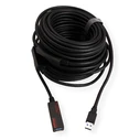 Roline Active USB Repeater Cable USB-A (male to female), 20 m, Black (MPN 12.04.1072)