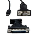 VALUE USB Type-C to RS232 Serial Converter Cable, 1.8 m, Black