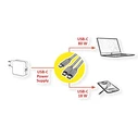 ROLINE USB-C Split Charging Cable 1.8 m (2 x USB-C, 100W)