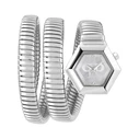 Philipp Plein Γυναικείο Ρολόι Snake Hexagon 28mm PWZAA0123 – Γκρι Μεταλλικό Μπρασελέ