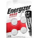 Energizer CR2032 3V Lithium Coin Cell Batteries 4 pcs