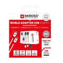 SKROSS MUV USB A/C 45PD Παγκόσμιος ταξιδιωτικός αντάπτορας με καλώδιο USB‑C