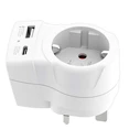SKROSS United Kingdom Type G Travel Adapter USB-A USB-C 20W White