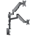 Manhattan Dual Monitor Gas-Spring Mount for 2x 17"–32" Monitors (2 Arms), up to 8 kg per Arm