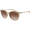 Armani Exchange Women's Sunglasses AX4140S 834213 - Beige Acetate (Injected) Frame, Brown Gradient Lenses (55/17/140)