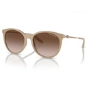 Armani Exchange Women's Sunglasses AX4140S 834213 - Beige Acetate (Injected) Frame, Brown Gradient Lenses (55/17/140)