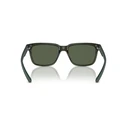 Armani Exchange Unisex Sunglasses AX4026S-83419A — Shiny Transparent Green Injected Frame, Green Polarized Lenses, 56/17/140 mm