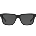 Armani Exchange Unisex Sunglasses AX4026S-83419A — Shiny Transparent Green Injected Frame, Green Polarized Lenses, 56/17/140 mm