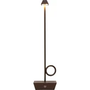Φωτιστικά δαπέδου & επιτραπέζια Broggi Lampada Bugia corten rechargeable