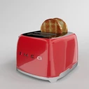 Smeg 50's Style 4-Slice Toaster 2000W Red TSF03RDEU