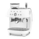 SMEG Espresso Machine 50's Style with Integrated Grinder White EGF03WHEU