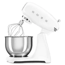 Smeg 50's Style Κουζινομηχανή 1000W με Ανοξείδωτο Κάδο 4.8lt Λευκή (SMF05WHEU)