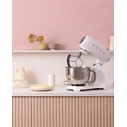 Smeg 50's Style Κουζινομηχανή 1000W με Ανοξείδωτο Κάδο 4.8lt Λευκή (SMF05WHEU)