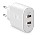 SBS Φορτιστής Τοίχου 2x USB-C PD 20W Λευκό