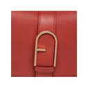 Furla Flow M Top Handle Δερμάτινη Γυναικεία Τσάντα Ώμου Καφέ