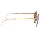 Ray Ban Round Metal Unisex Γυαλιά Ηλίου RB3447 112/4L - Χρυσός Μεταλλικός Σκελετός, Μπλε Polarized Καθρέφτης