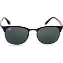 RAY‑BAN Clubmaster Metal Unisex Γυαλιά Ηλίου RB3538 Μαύρο Σκελετό / Μαύρος Φακός (64/14/135)