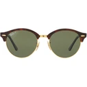 Ray‑Ban Clubround Unisex Γυαλιά Ηλίου RB4246 990/58 – Καφέ ταρταρούγα σκελετός, Πράσινος polarized φακός, Μέγεθος 51/19/145