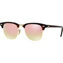 Ray Ban Clubmaster RB3016 Unisex Γυαλιά Ηλίου Καφέ Ταρταρούγα Σκελετός με Ροζ Ντεγκραντέ Καθρέφτη Φακό