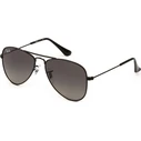 Ray Ban Άθραυστα Aviator Παιδικά Γυαλιά Ηλίου Μαύρα