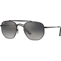 Ray Ban The Marshal II Unisex Sunglasses RB3648 002/71 — Black Metal Frame, Black Gradient Lens, 54/21/145