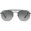 Ray Ban The Marshal II Unisex Sunglasses RB3648 002/71 — Black Metal Frame, Black Gradient Lens, 54/21/145