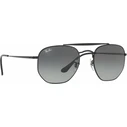 Ray Ban The Marshal II Unisex Sunglasses RB3648 002/71 — Black Metal Frame, Black Gradient Lens, 54/21/145